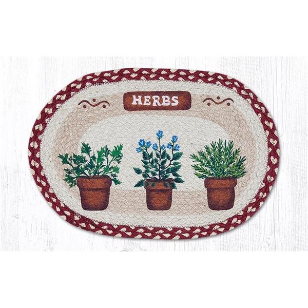 Capitol Importing Co 13 x 19 in. Herbs Oval Printed Placemat 48-524H